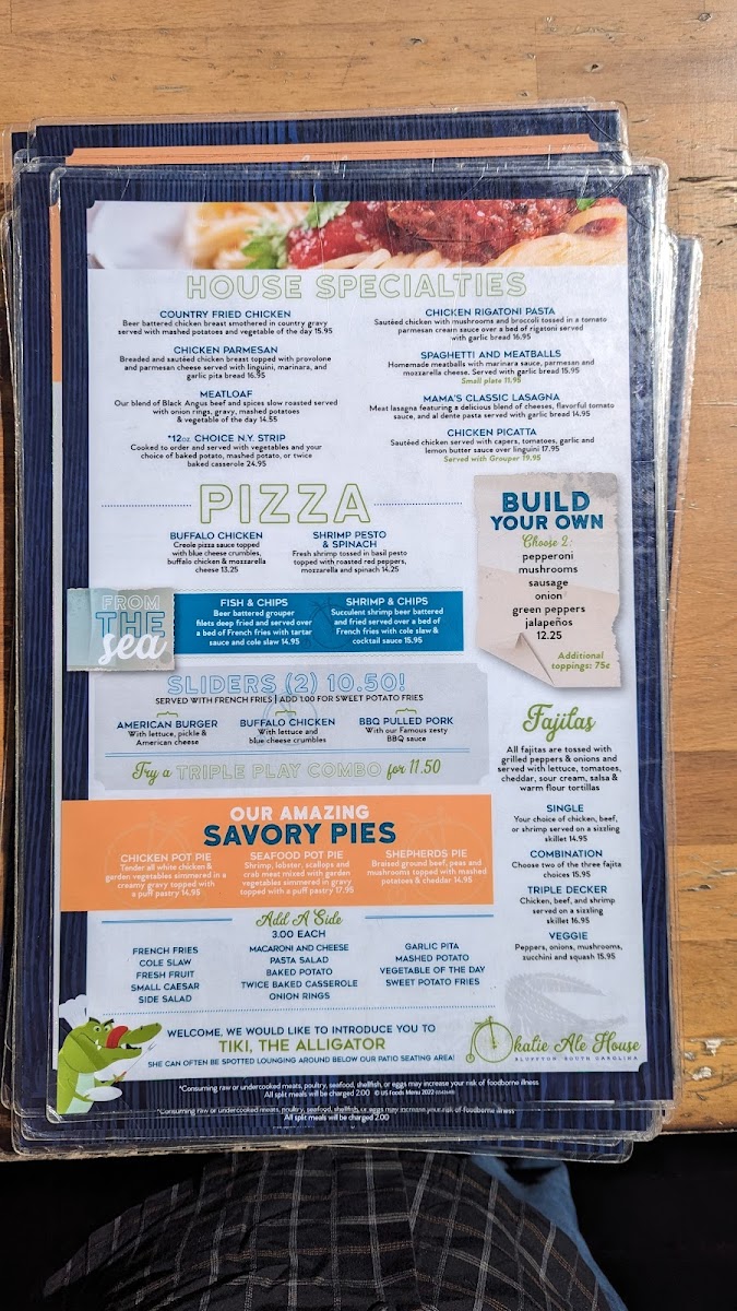 Okatie Ale House Menu - Image 3