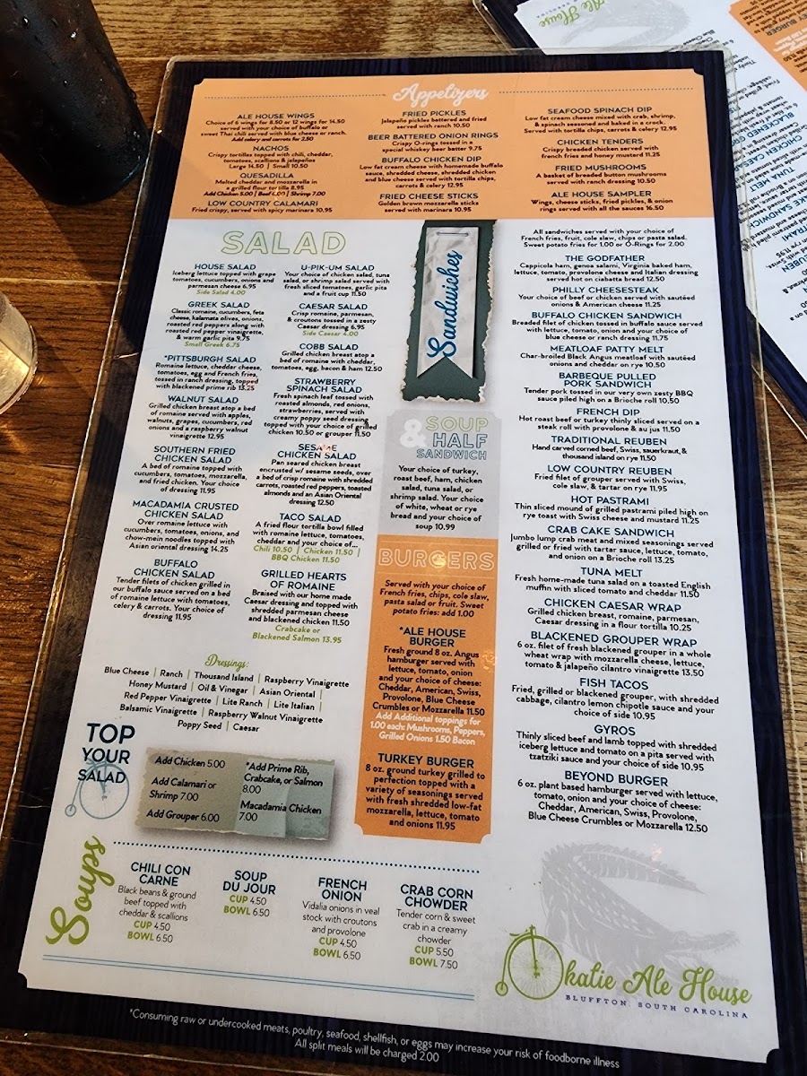 Okatie Ale House Menu - Image 4