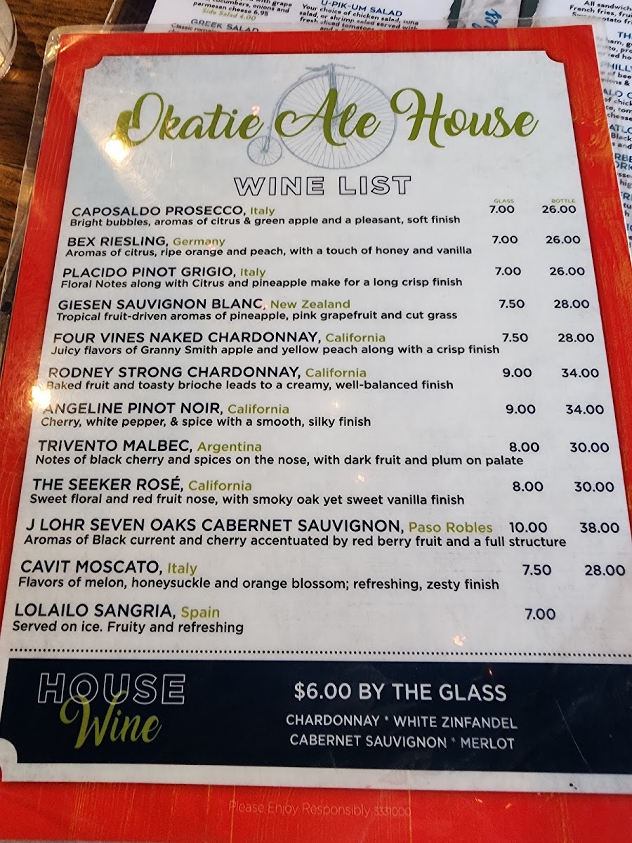 Okatie Ale House Menu - Image 6